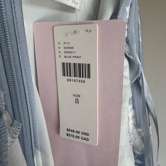 Anthropologie Sky Blue Floral Halter Maxi Dress - Picture 7 of 7